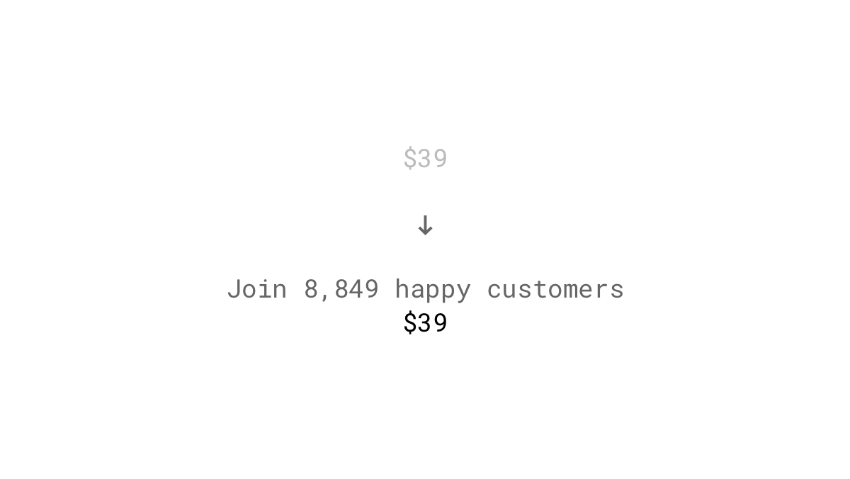 Anchoring example: Exposing users to any high number