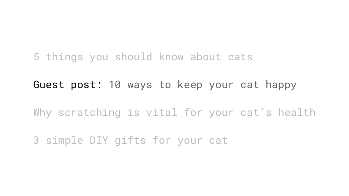 Reciprocity Example: Guest blogging