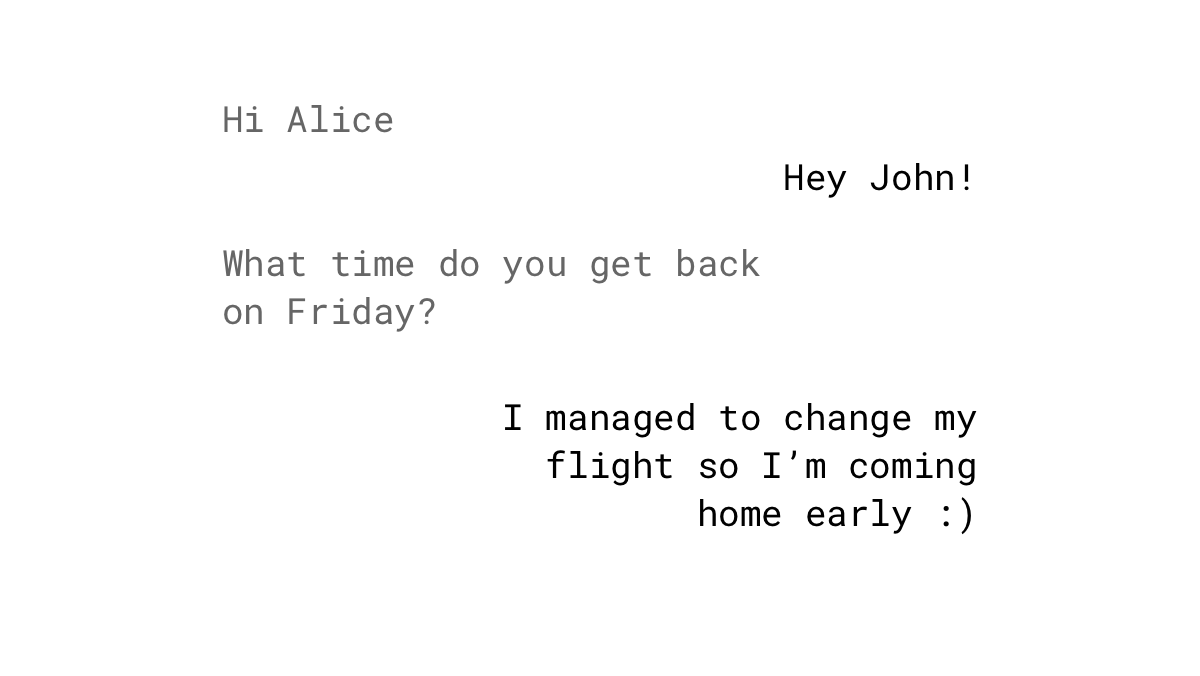 Reciprocity Example: Messaging