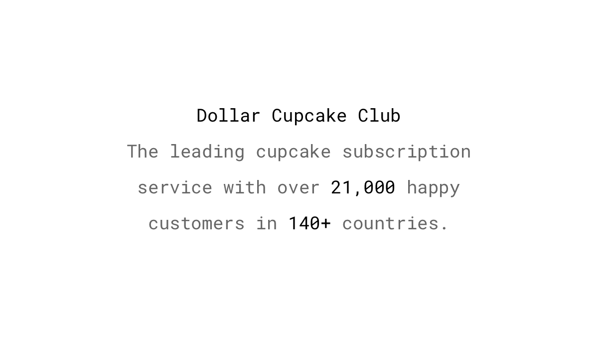 Social Proof Example: Mentioning numbers off-site