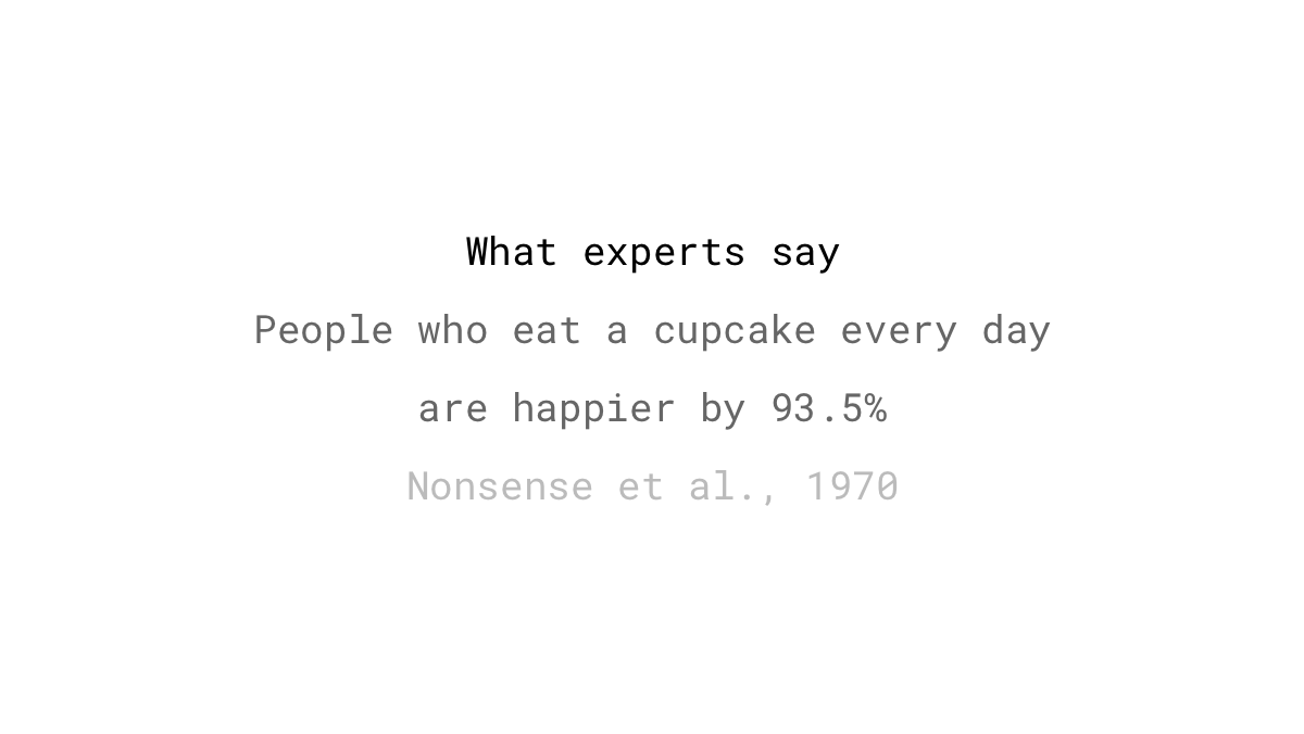 Social Proof Example: Backing up with studies