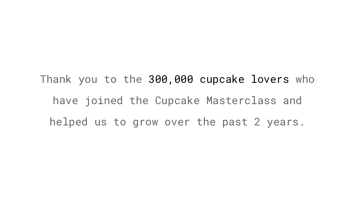 Social Proof Example: Sharing milestones