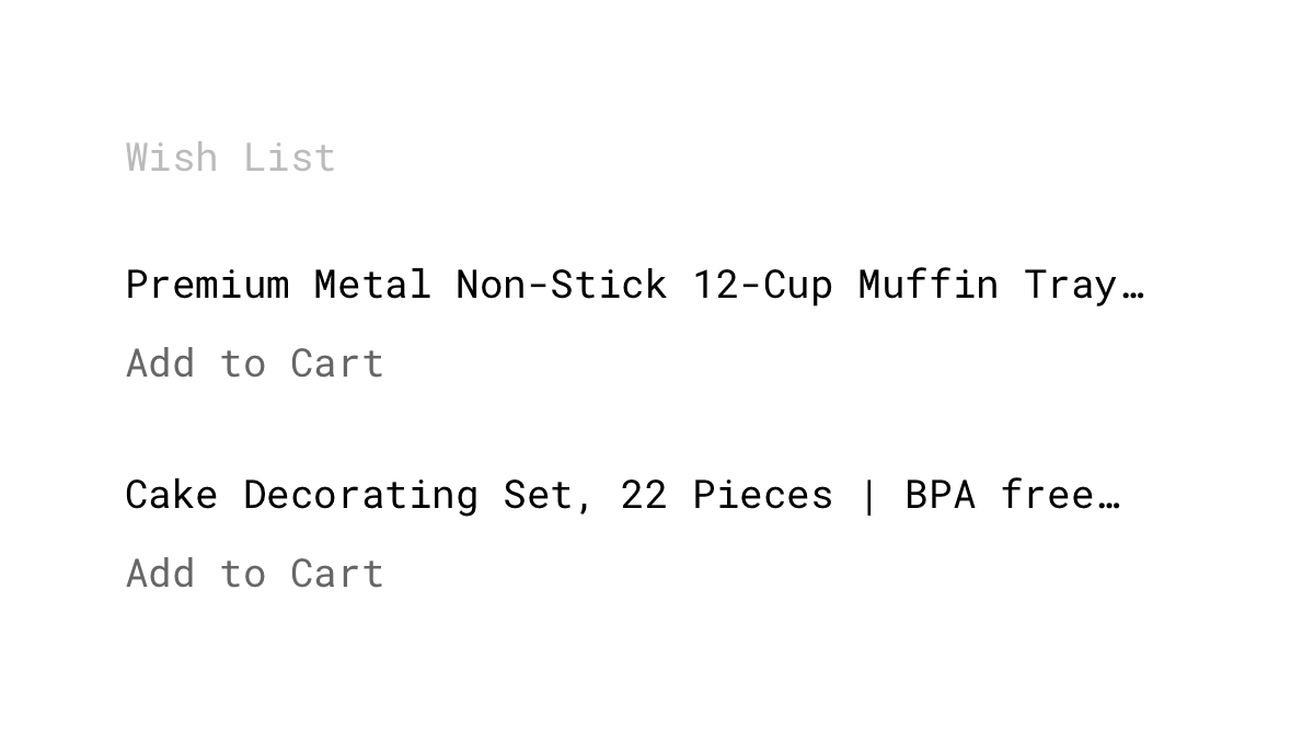 Triggers Example: Wish lists and favorites